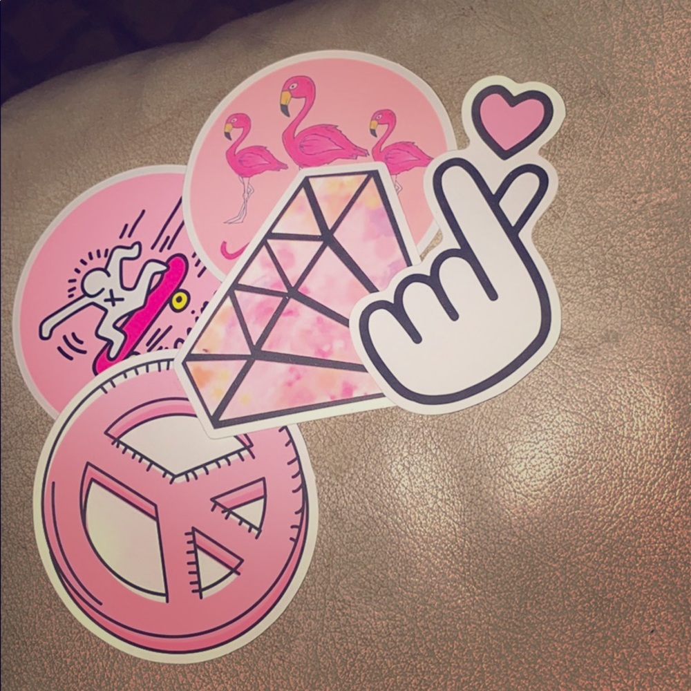 Pretty in pink sticker set